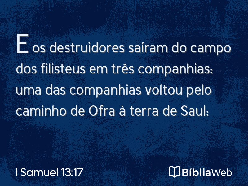 I Samuel 13:17 em imagem para compartilhar