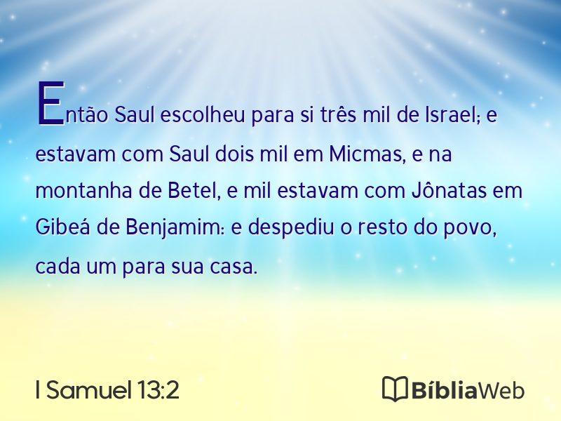 I Samuel 13:2 em imagem para compartilhar