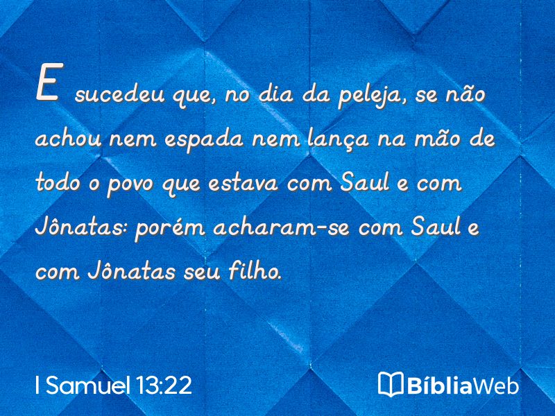 I Samuel 13:22 em imagem para compartilhar