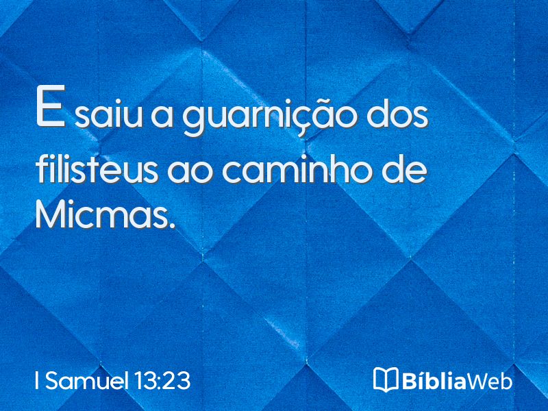 I Samuel 13:23 em imagem para compartilhar