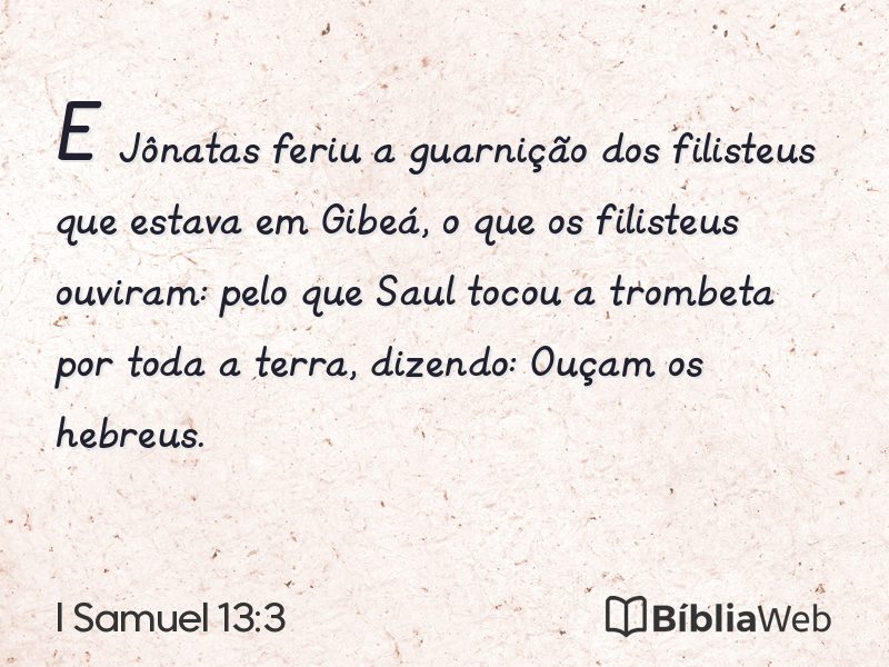 I Samuel 13:3 em imagem para compartilhar