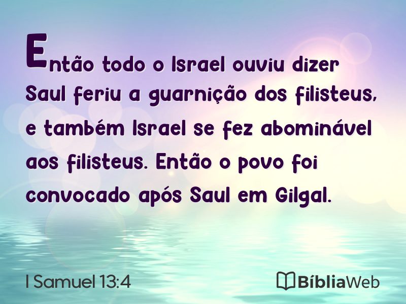 I Samuel 13:4 em imagem para compartilhar