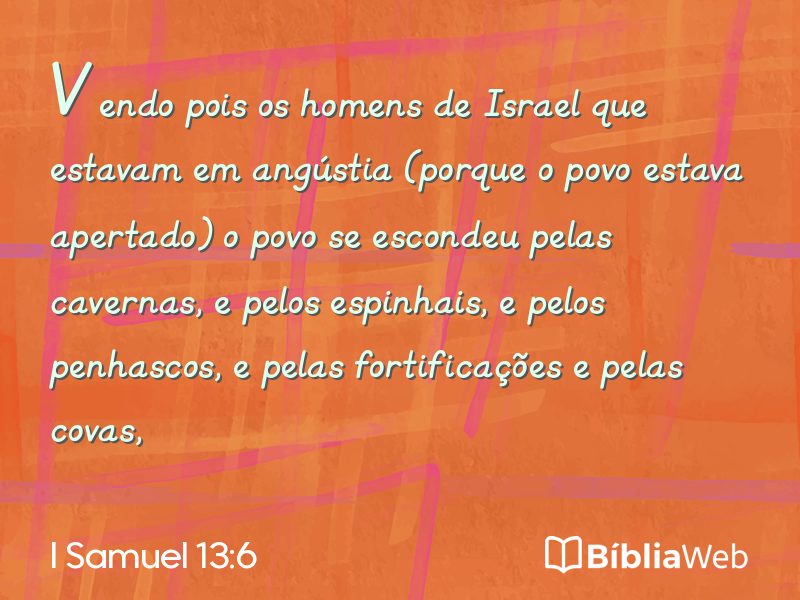 I Samuel 13:6 em imagem para compartilhar