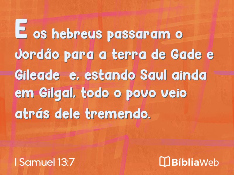 I Samuel 13:7 em imagem para compartilhar