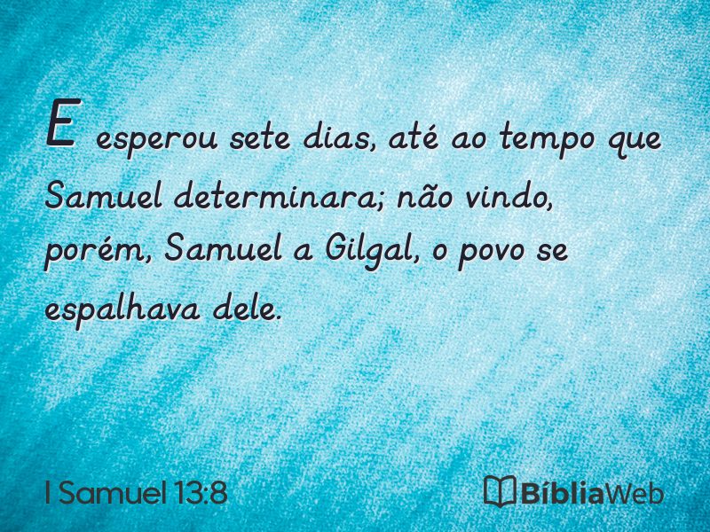 I Samuel 13:8 em imagem para compartilhar