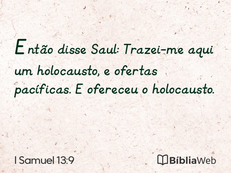 I Samuel 13:9 em imagem para compartilhar