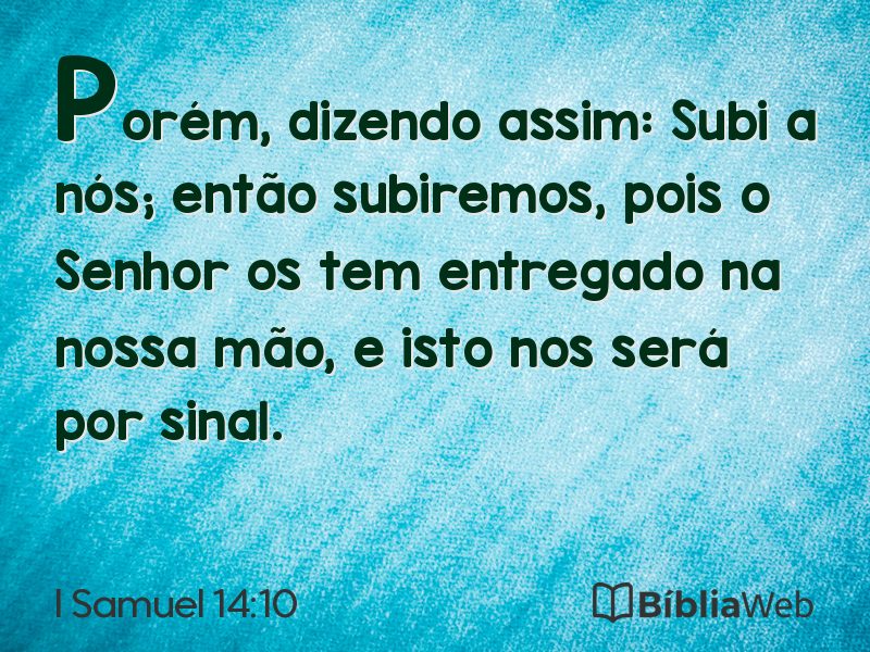 I Samuel 14:10 em imagem para compartilhar