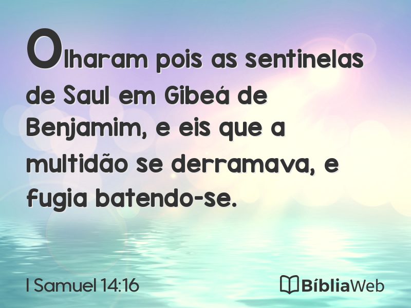 I Samuel 14:16 em imagem para compartilhar