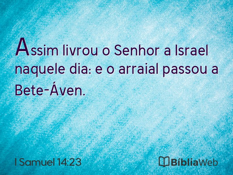 I Samuel 14:23 em imagem para compartilhar