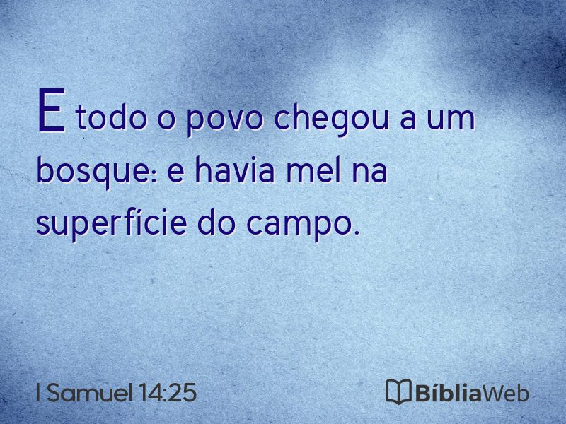 I Samuel 14:25 em imagem para compartilhar