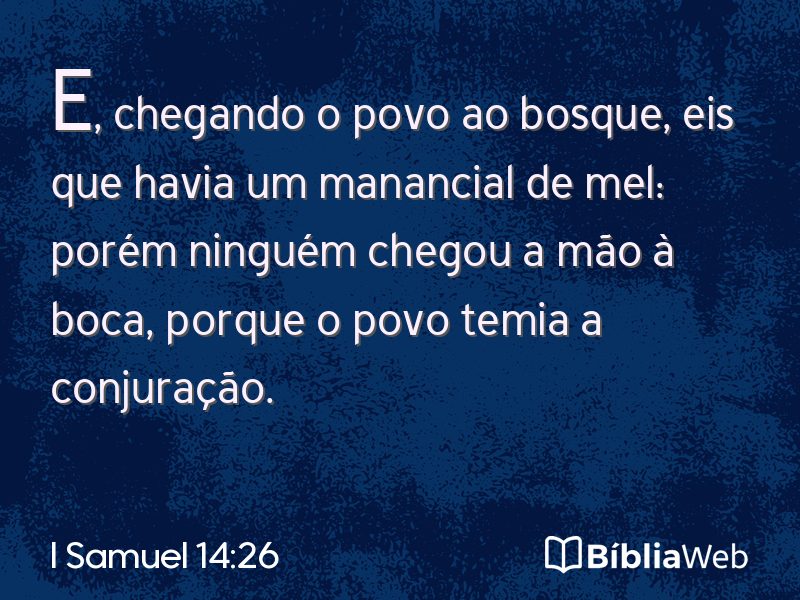 I Samuel 14:26 em imagem para compartilhar