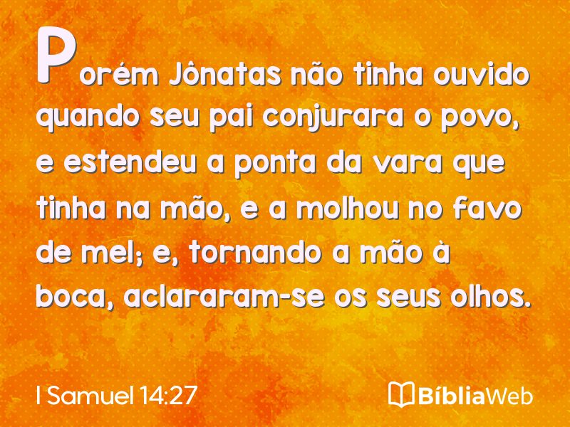 I Samuel 14:27 em imagem para compartilhar