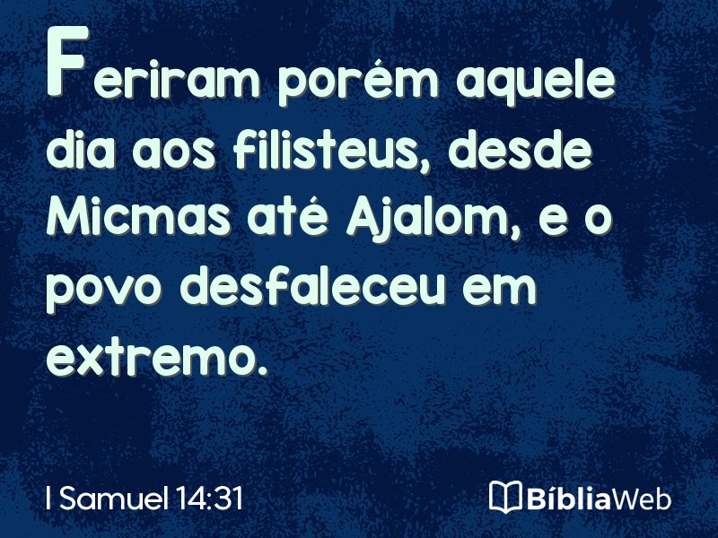 I Samuel 14:31 em imagem para compartilhar