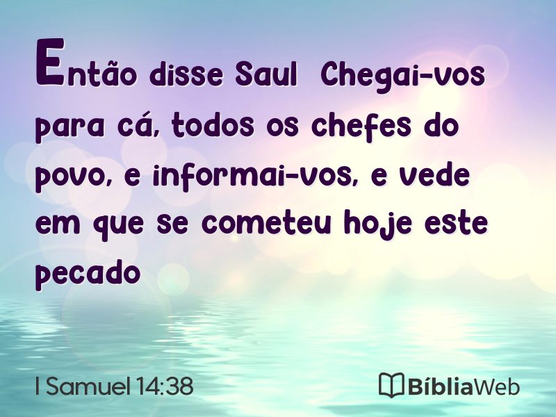 I Samuel 14:38 em imagem para compartilhar