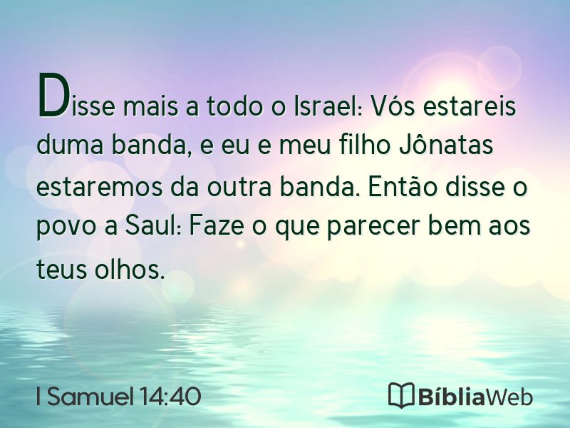 I Samuel 14:40 em imagem para compartilhar