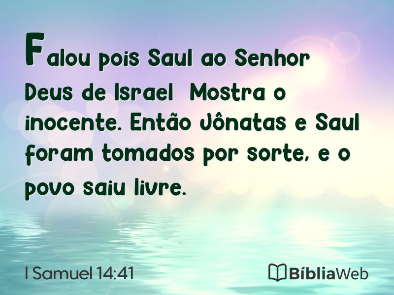 I Samuel 14:41 em imagem para compartilhar