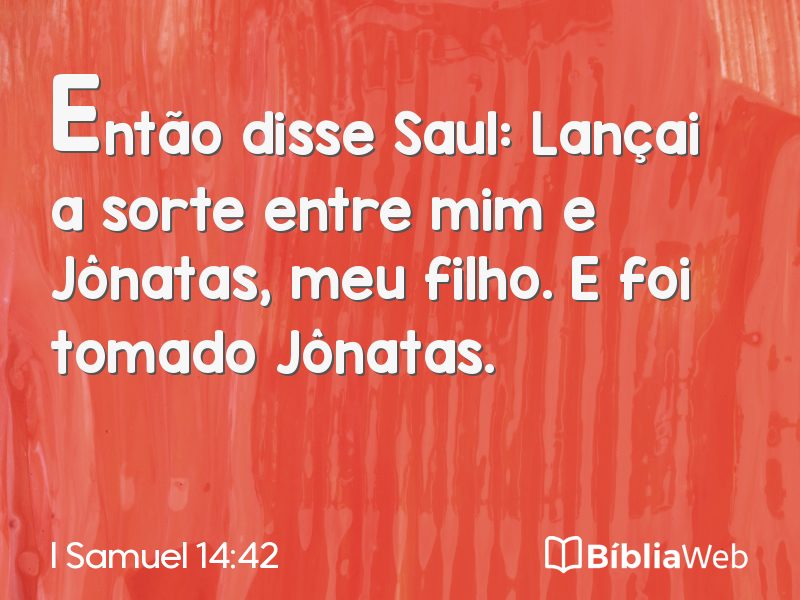 I Samuel 14:42 em imagem para compartilhar