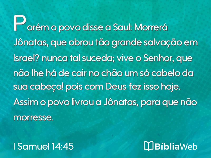 I Samuel 14:45 em imagem para compartilhar