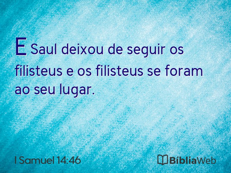 I Samuel 14:46 em imagem para compartilhar