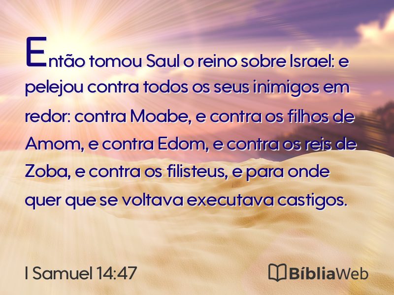 I Samuel 14:47 em imagem para compartilhar