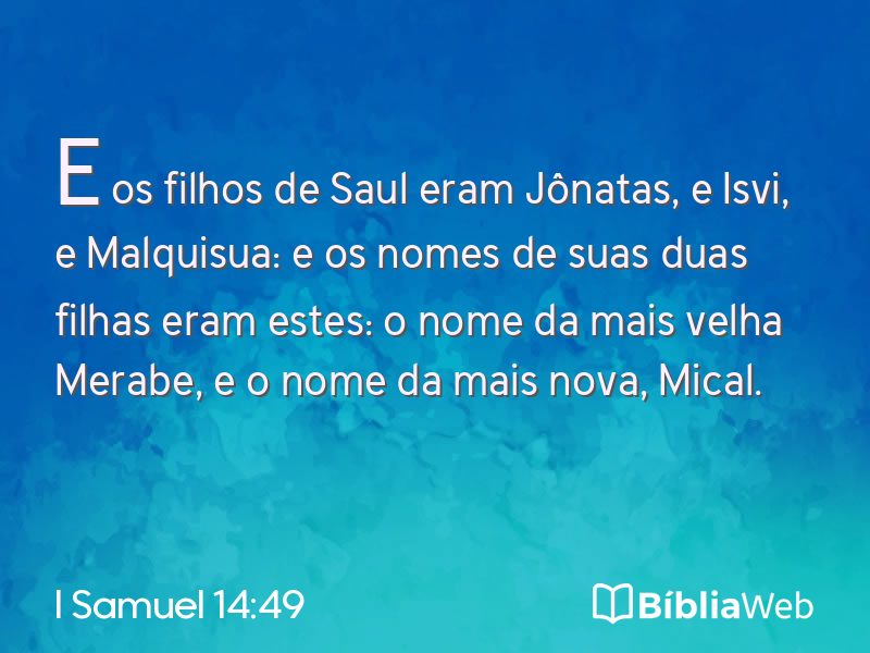 I Samuel 14:49 em imagem para compartilhar