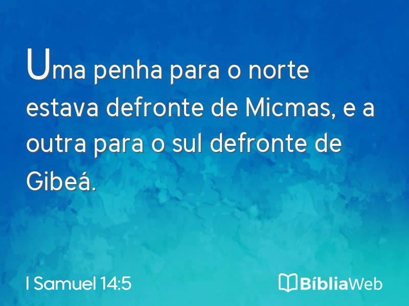 I Samuel 14:5 em imagem para compartilhar
