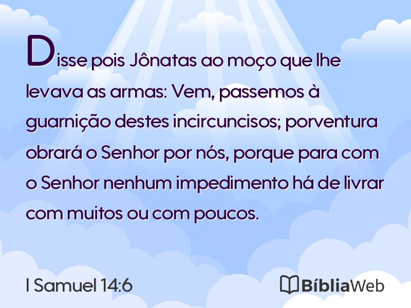 I Samuel 14:6 em imagem para compartilhar
