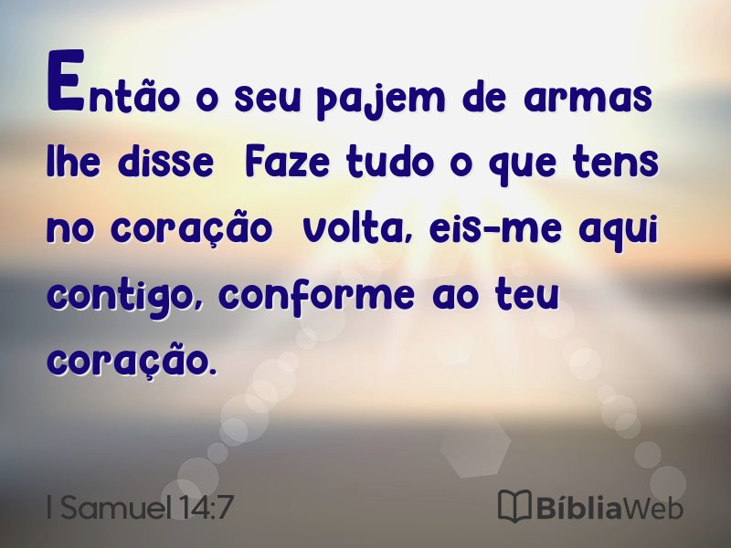 I Samuel 14:7 em imagem para compartilhar