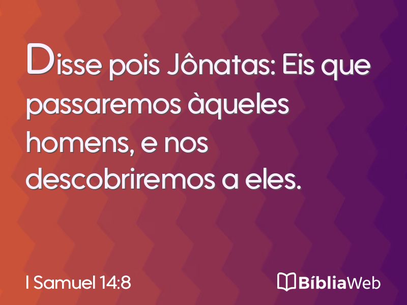 I Samuel 14:8 em imagem para compartilhar