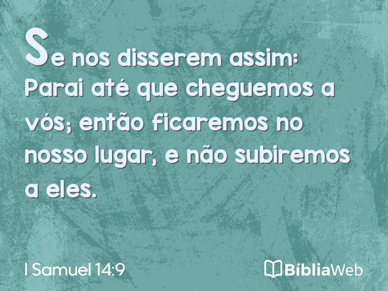 I Samuel 14:9 em imagem para compartilhar