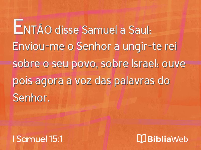 I Samuel 15:1 em imagem para compartilhar