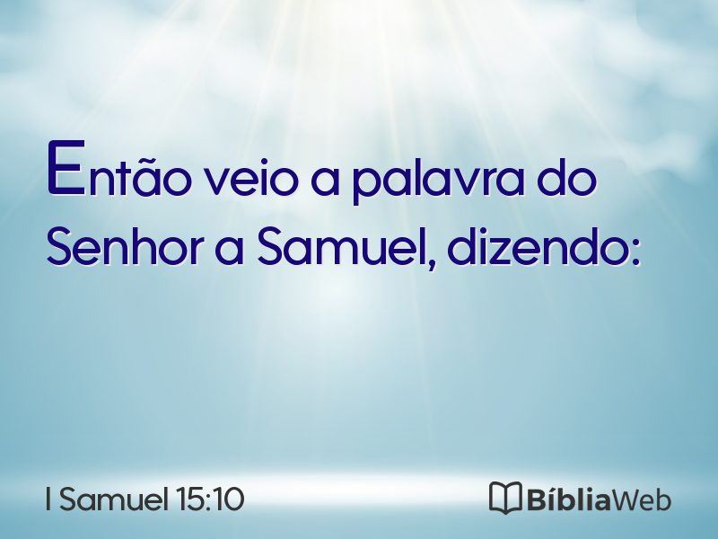 I Samuel 15:10 em imagem para compartilhar