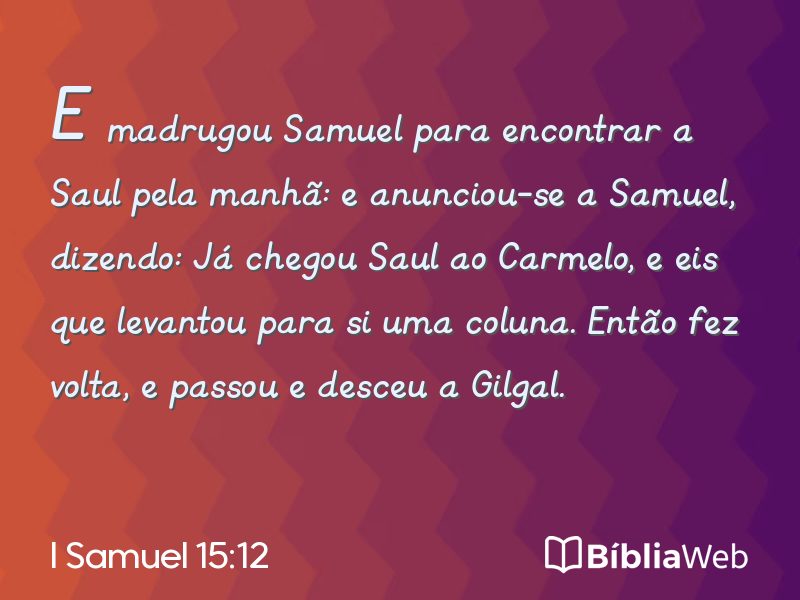 I Samuel 15:12 em imagem para compartilhar