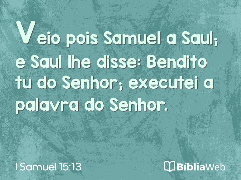 I Samuel 15:13 em imagem para compartilhar