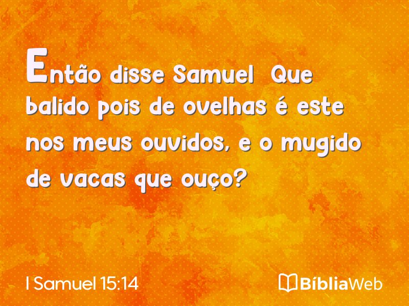 I Samuel 15:14 em imagem para compartilhar