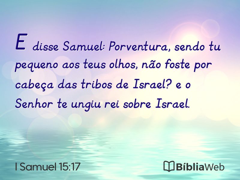 I Samuel 15:17 em imagem para compartilhar