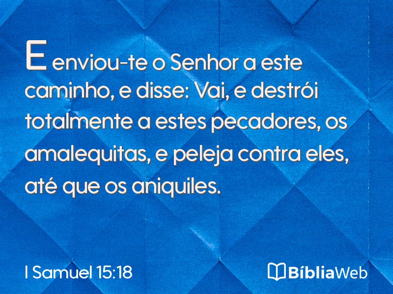 I Samuel 15:18 em imagem para compartilhar
