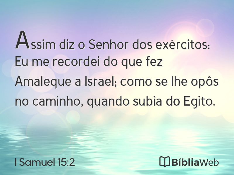 I Samuel 15:2 em imagem para compartilhar