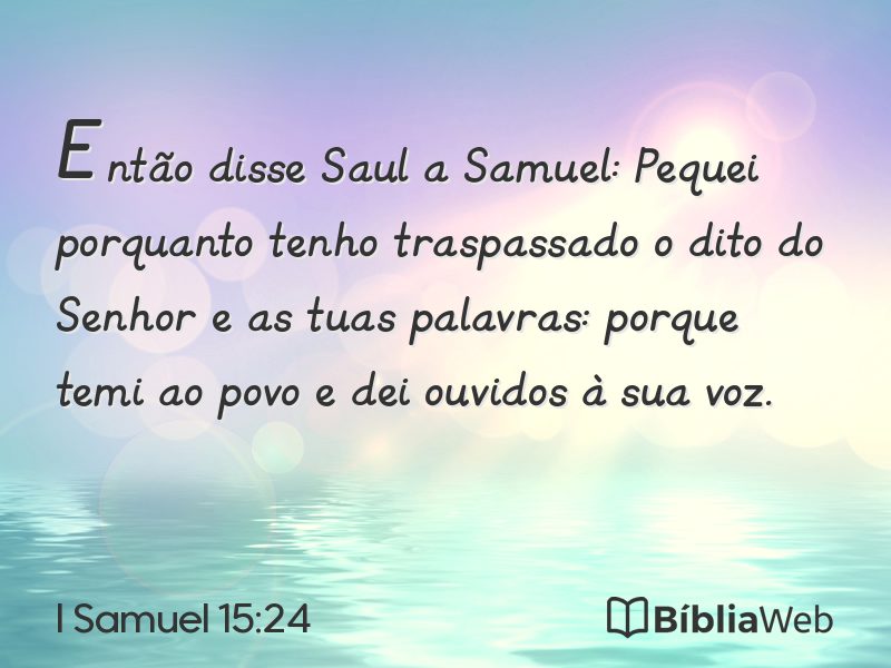 I Samuel 15:24 em imagem para compartilhar