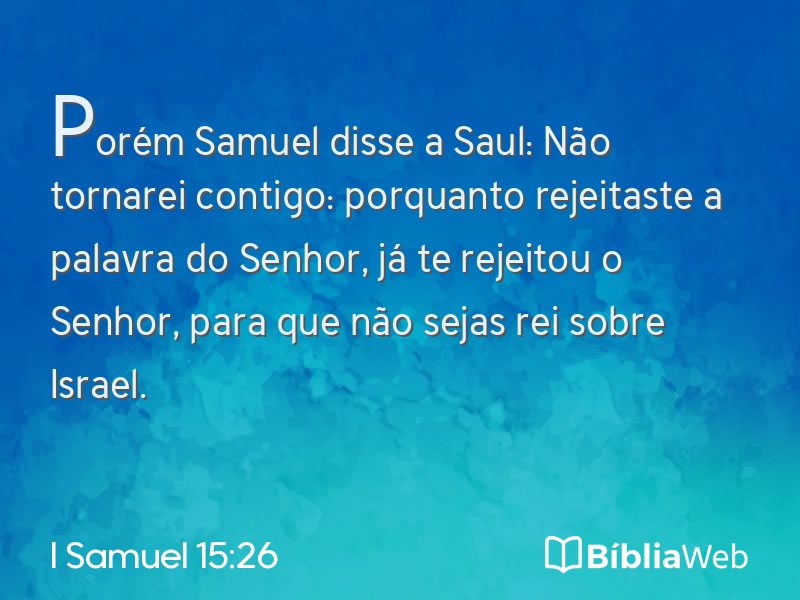 I Samuel 15:26 em imagem para compartilhar