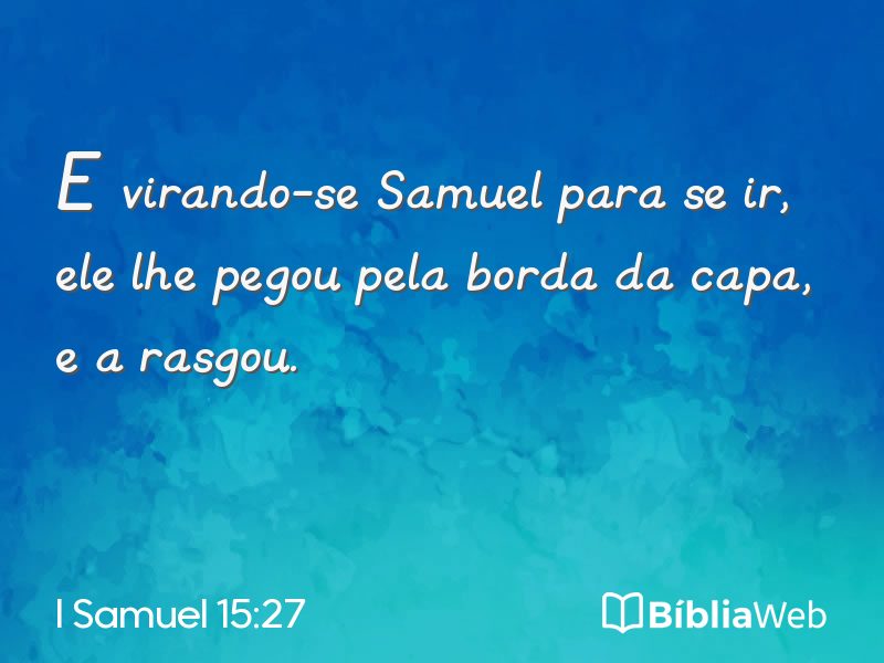 I Samuel 15:27 em imagem para compartilhar