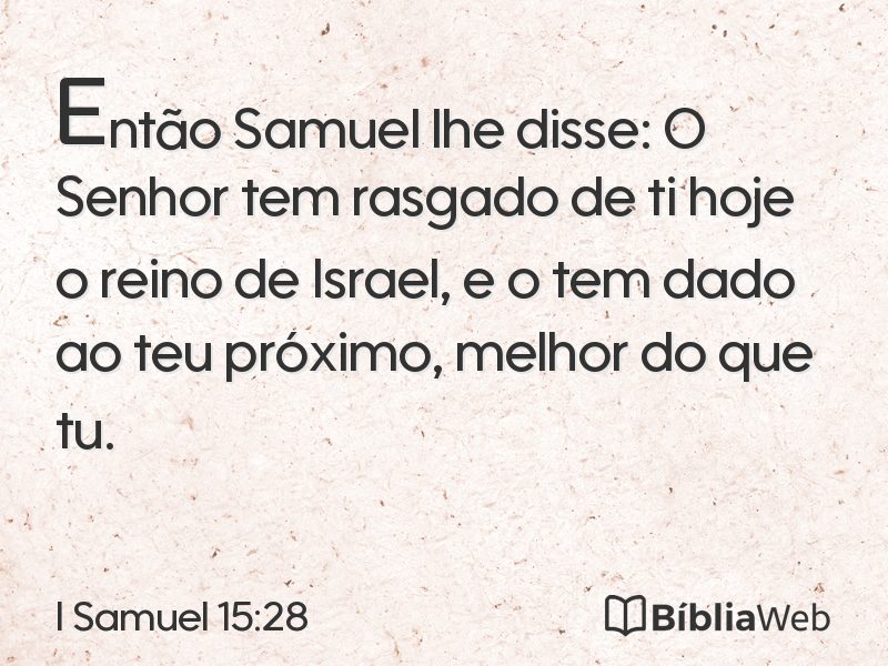 I Samuel 15:28 em imagem para compartilhar