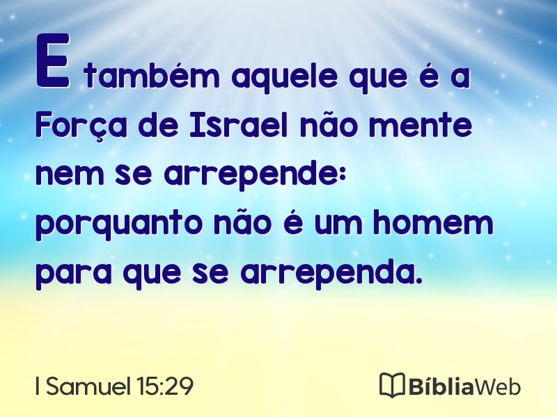 I Samuel 15:29 em imagem para compartilhar