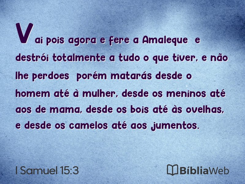 I Samuel 15:3 em imagem para compartilhar