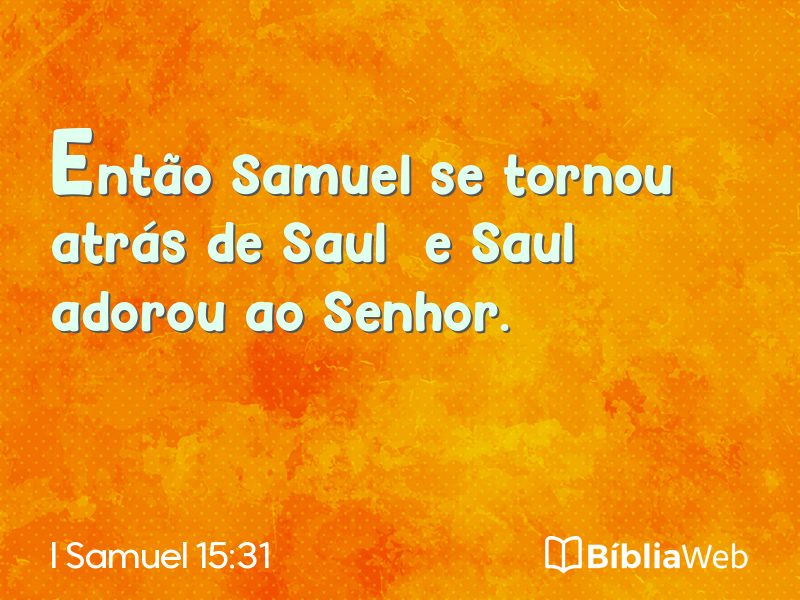 I Samuel 15:31 em imagem para compartilhar