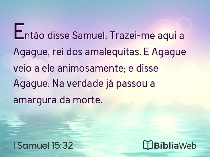 I Samuel 15:32 em imagem para compartilhar