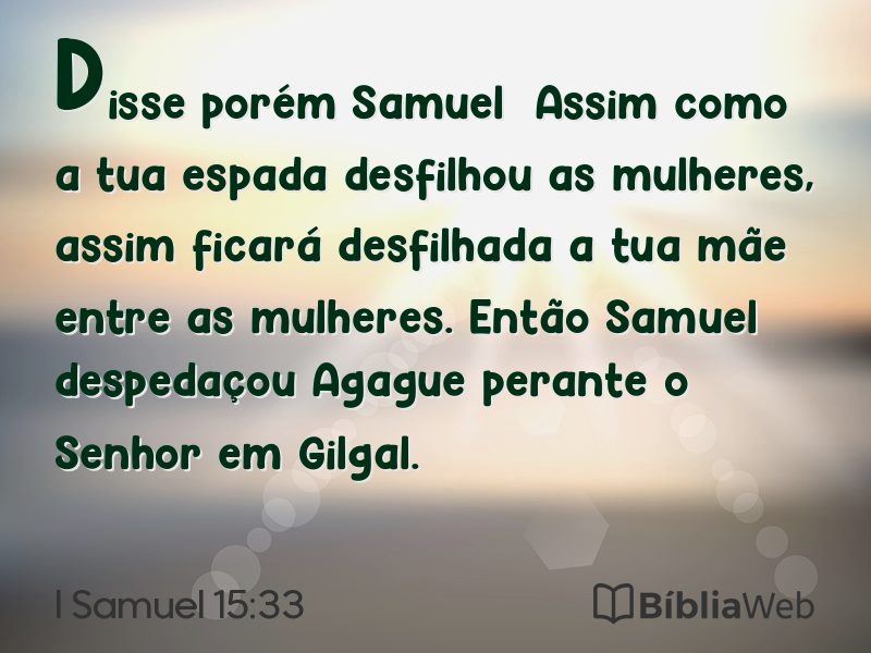I Samuel 15:33 em imagem para compartilhar