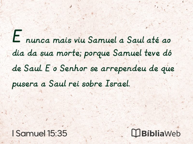 I Samuel 15:35 em imagem para compartilhar