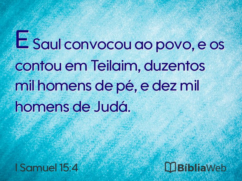 I Samuel 15:4 em imagem para compartilhar
