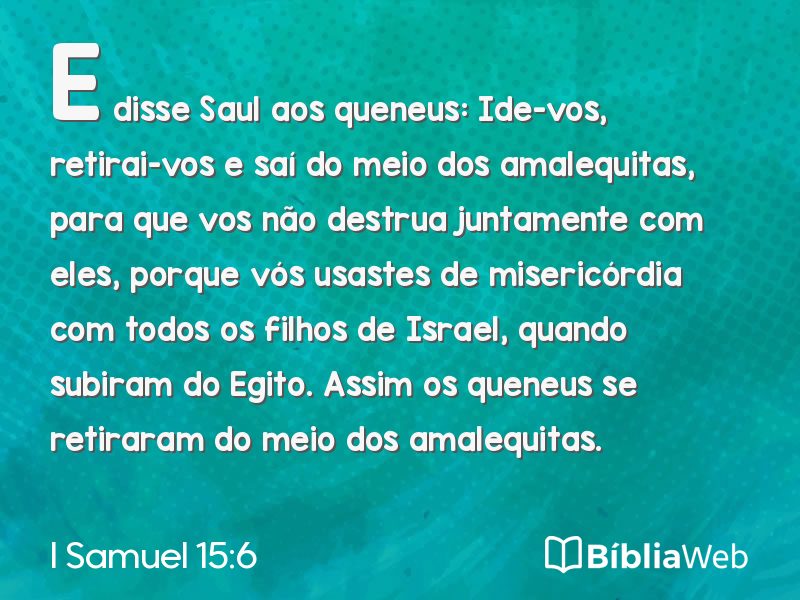 I Samuel 15:6 em imagem para compartilhar